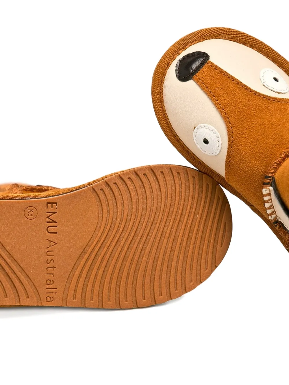 Emu Kids fox-motif ankle boots Brown