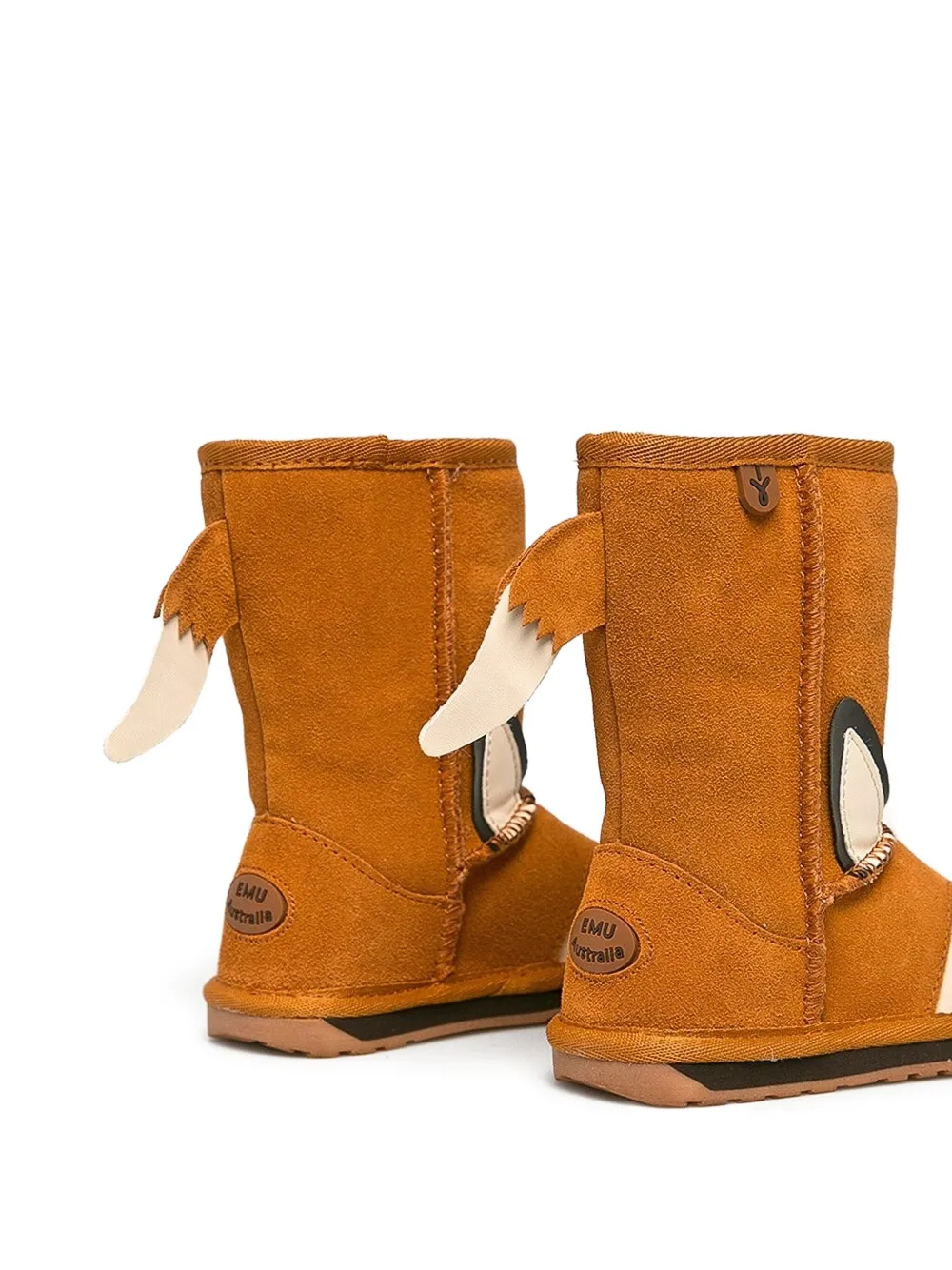 Emu Kids fox-motif ankle boots Brown