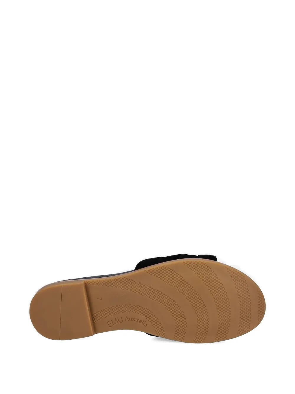 Emu Australia Ikara Crossover Suede Flat Sandals In Black