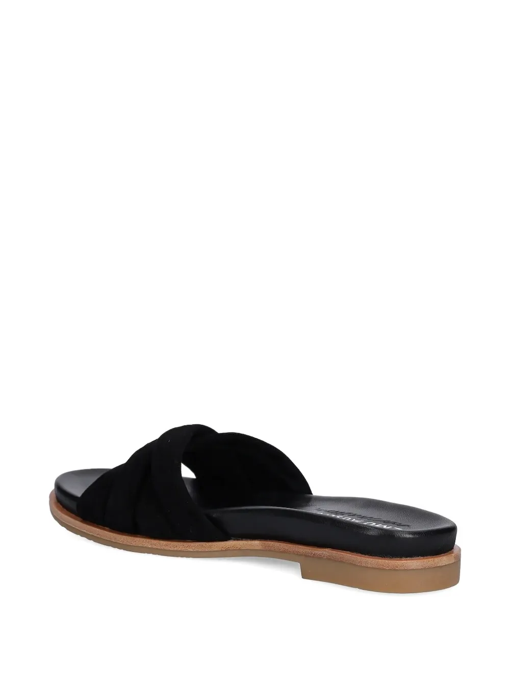 Emu Australia Ikara Crossover Suede Flat Sandals In Black