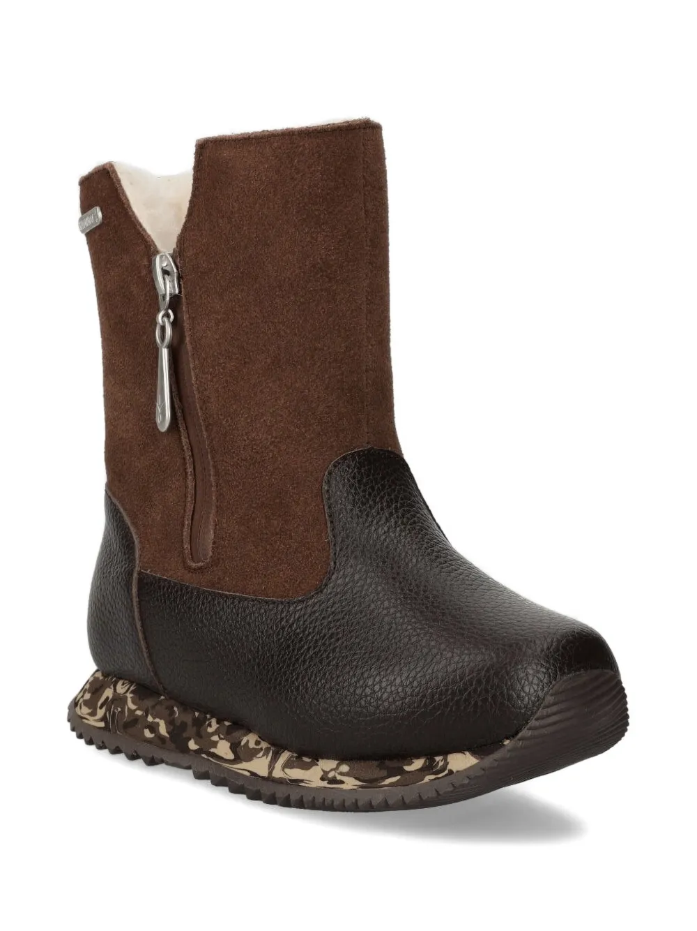 Emu Zip-detail Suede Leather Boots In Brown