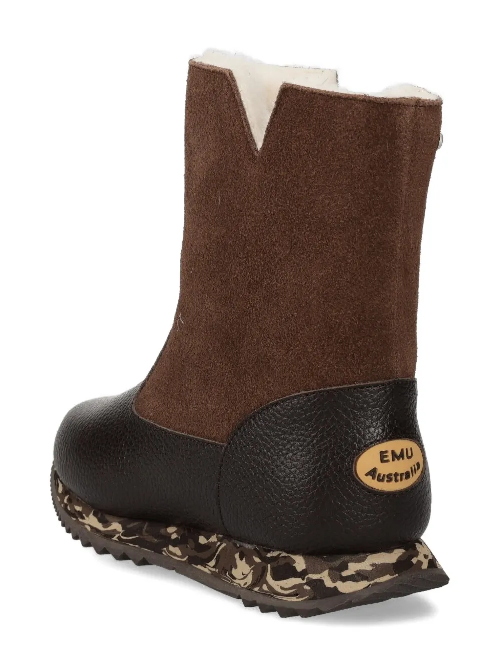 Emu Zip-detail Suede Leather Boots In Brown