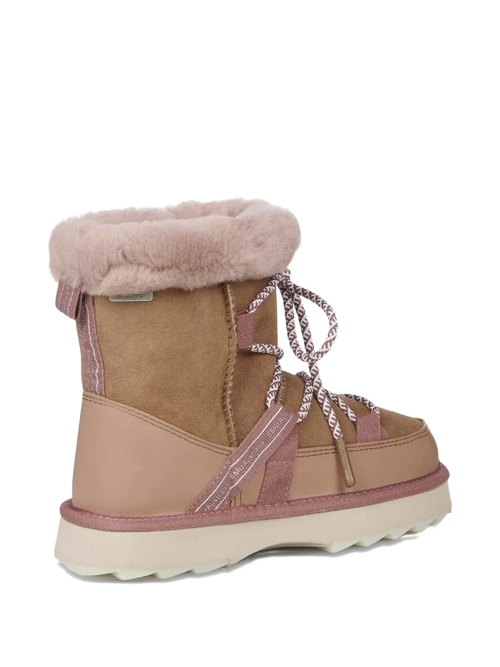 Emu Australia Blurred Lace-up Shearling Boots In Brown