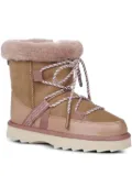 EMU AUSTRALIA Blurred lace-up shearling boots - Brown