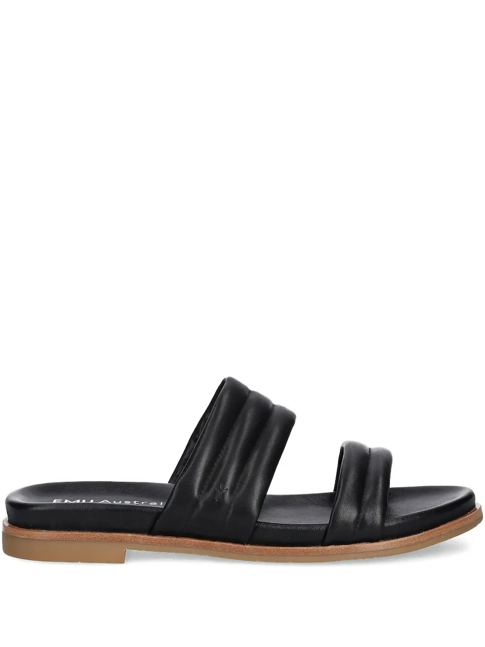 EMU AUSTRALIA Bondi gewatteerde slippers met dubbel bandje Zwart