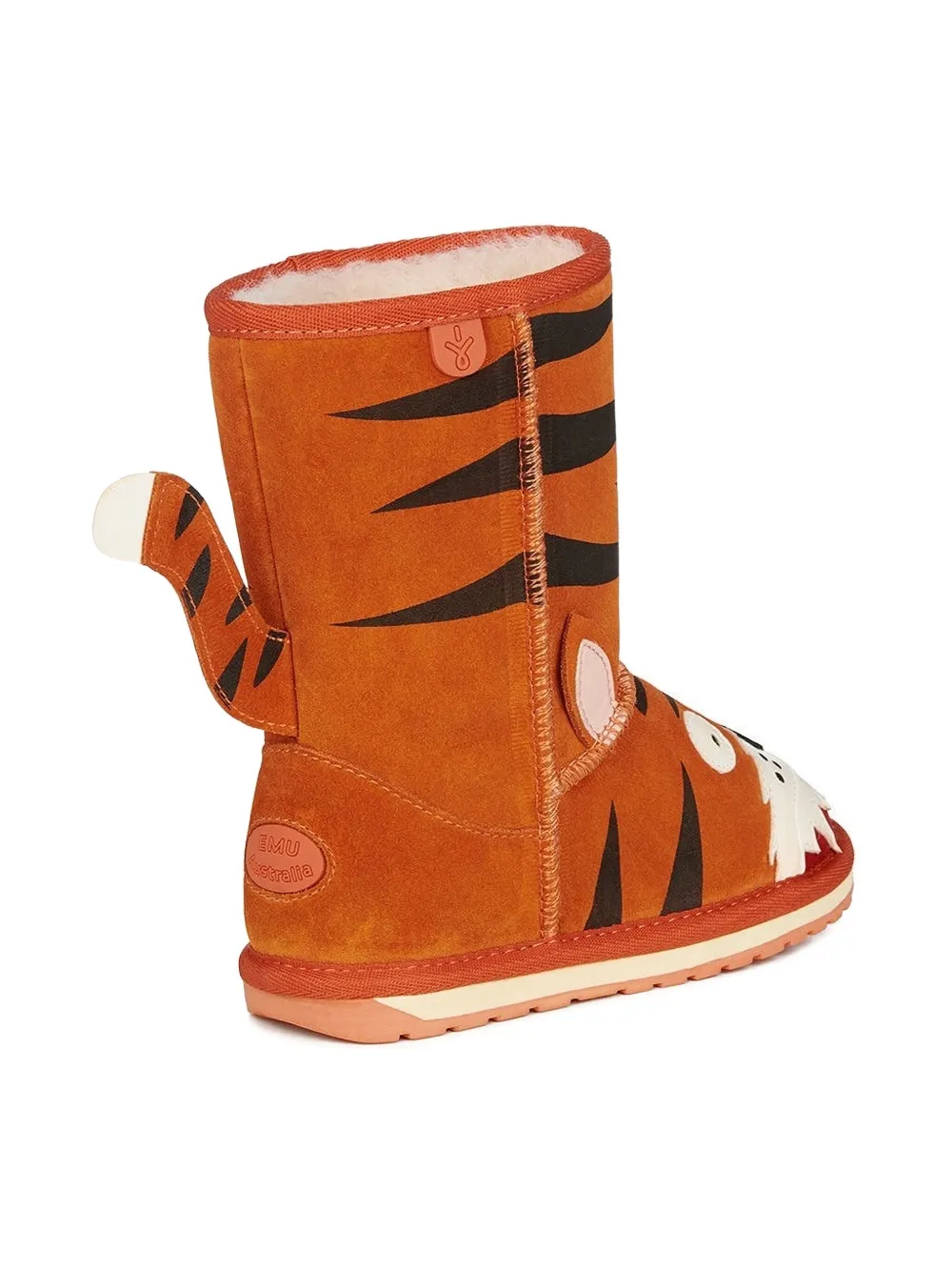 Emu Kids tiger-tail tall boots Orange