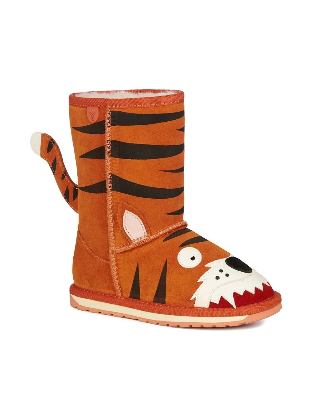 Emu Kids tiger-tail tall boots Orange