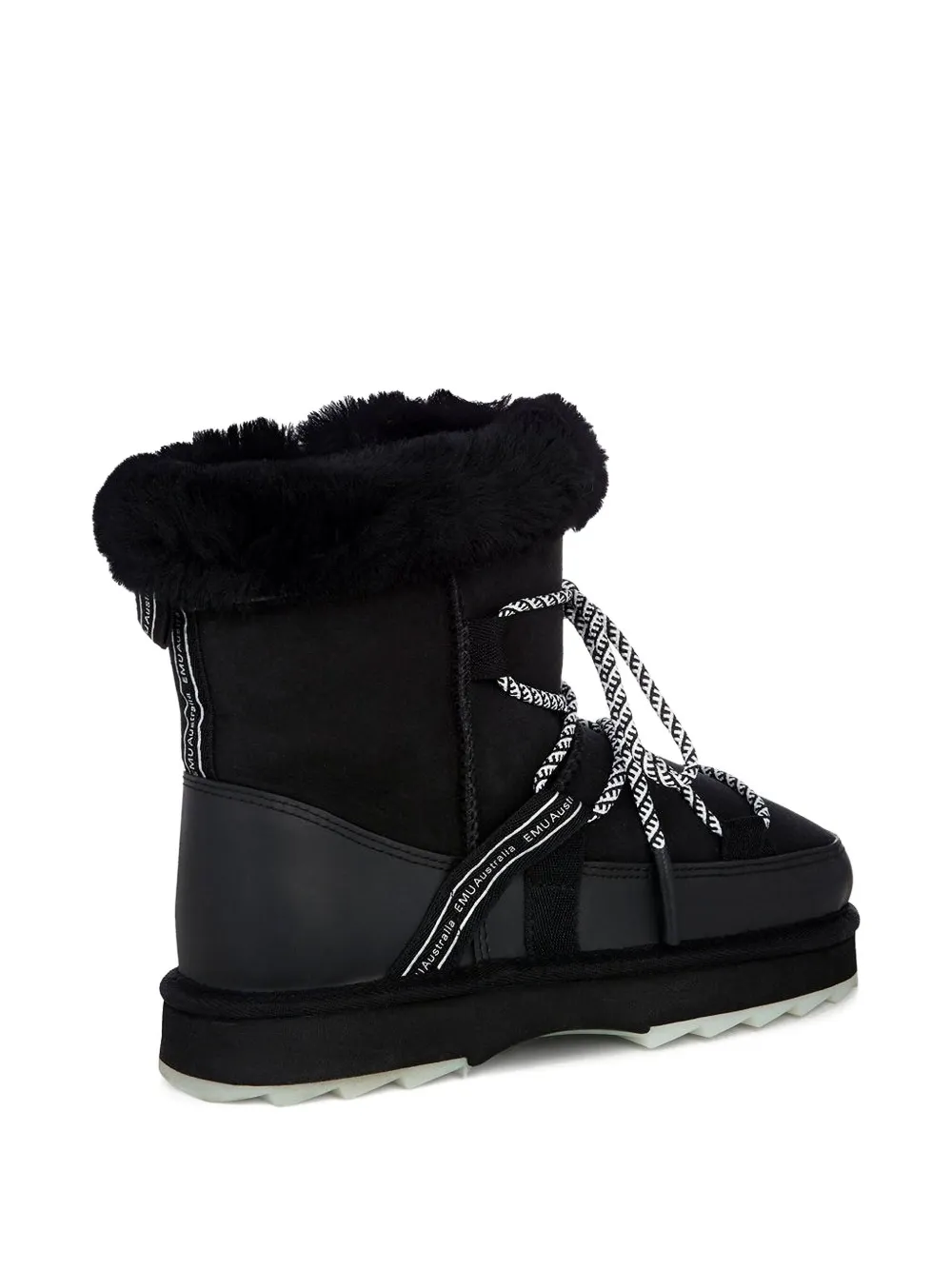 EMU AUSTRALIA Blurred lace-up snow boots Black