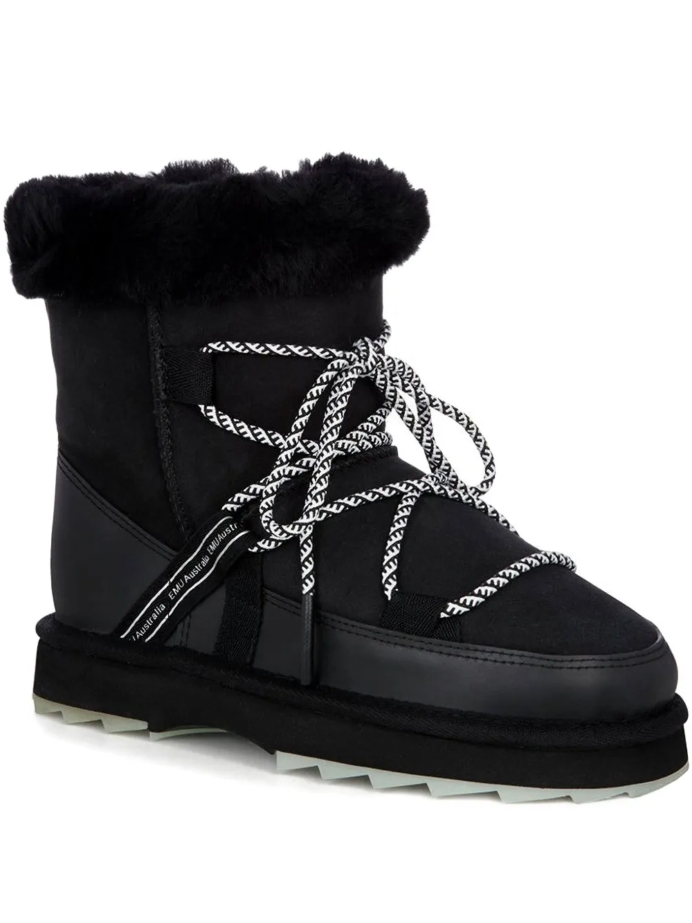 EMU AUSTRALIA Blurred lace-up snow boots Black