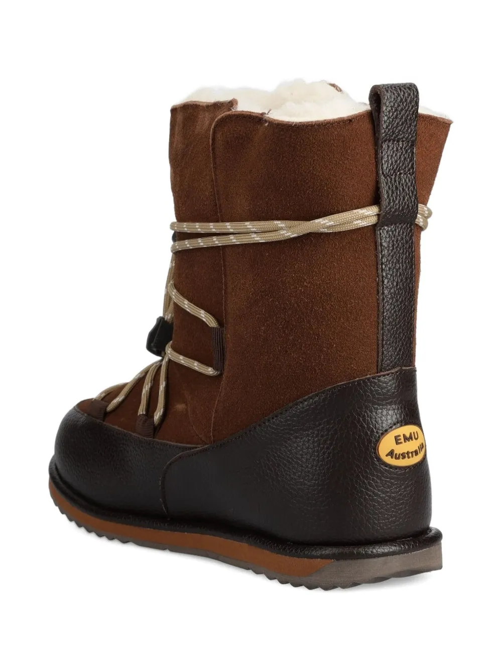Emu Lace-up Suede Boots In Brown