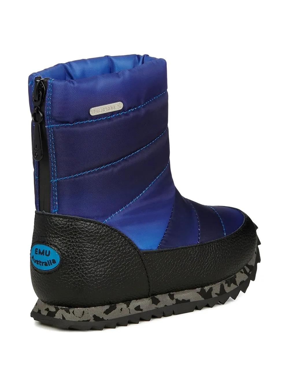 Emu Kids quilted zipped snow boots Blue