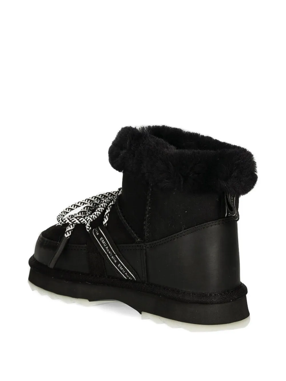 EMU AUSTRALIA lace-up shearling boots Black