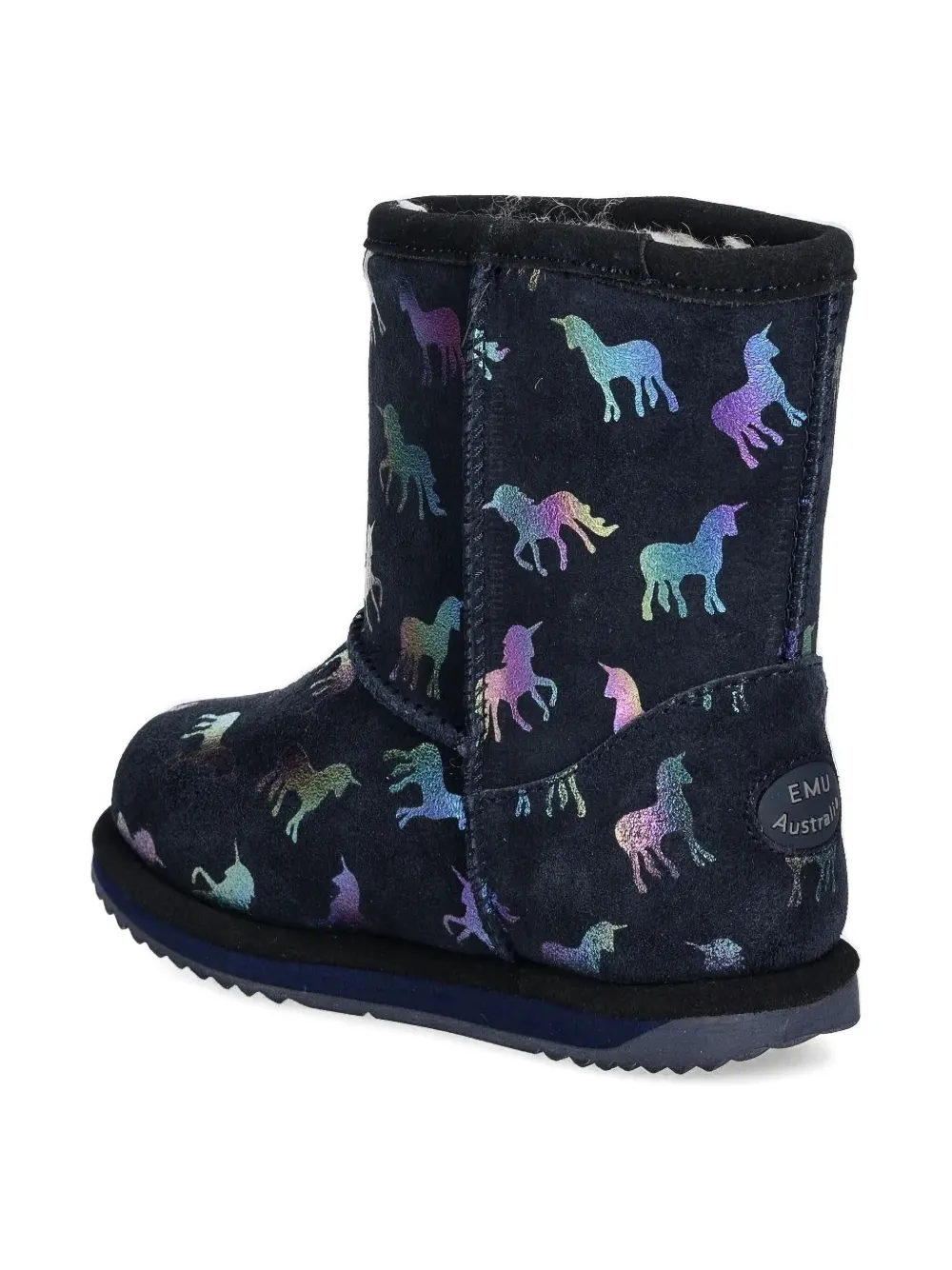 Emu Unicorn-print Boots In Blue