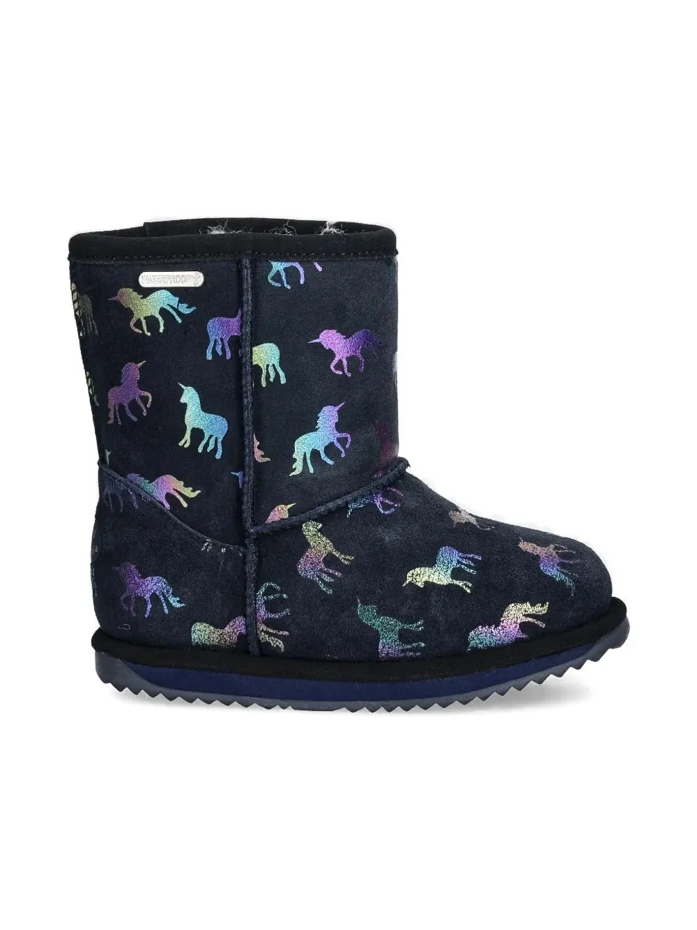 Emu Kids' Unicorn-print Boots In Blue