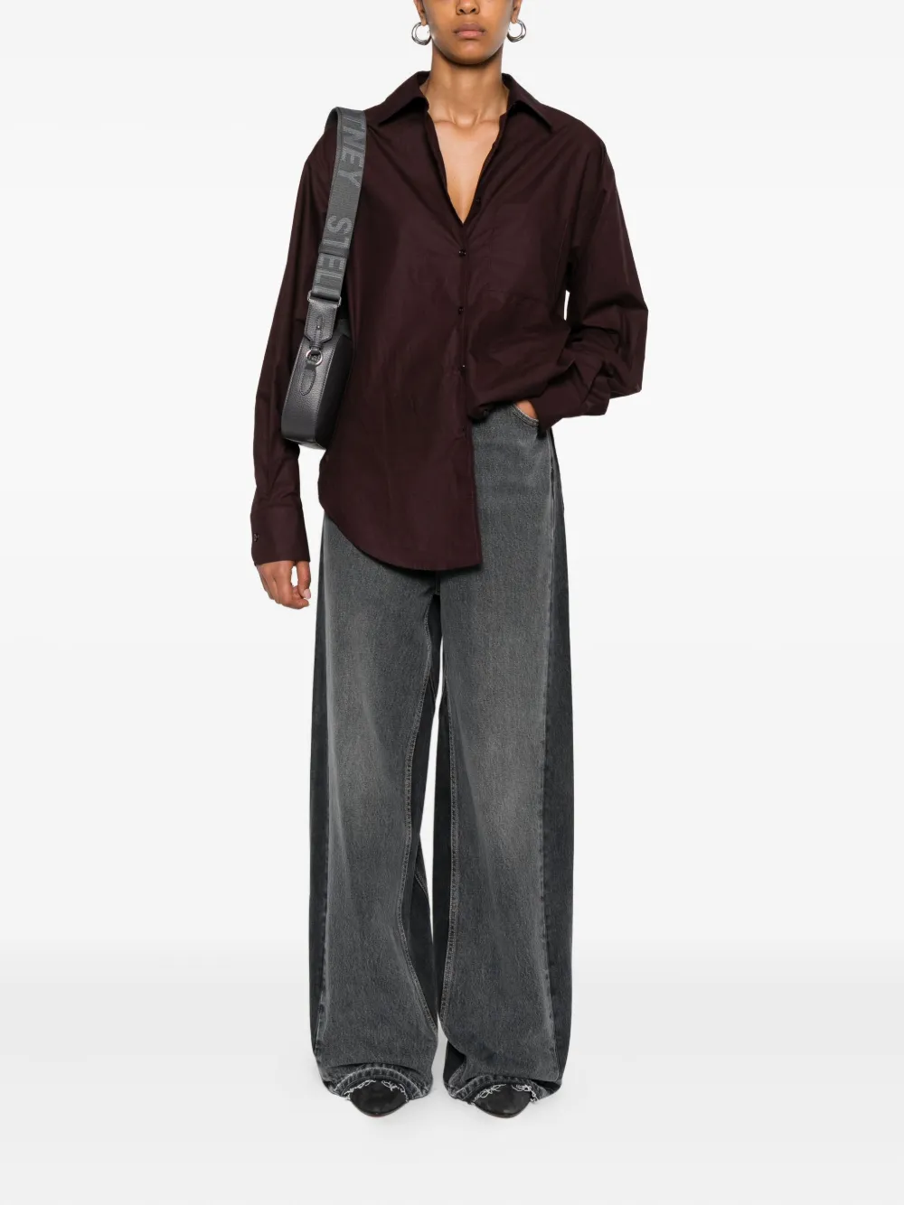 Stella McCartney tonal panelled jeans Zwart