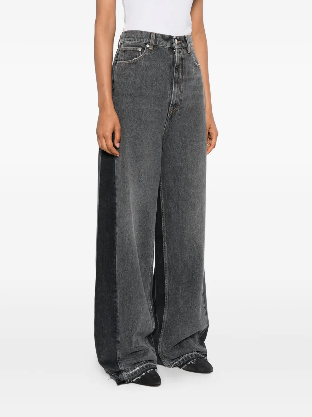 Stella McCartney tonal panelled jeans Zwart