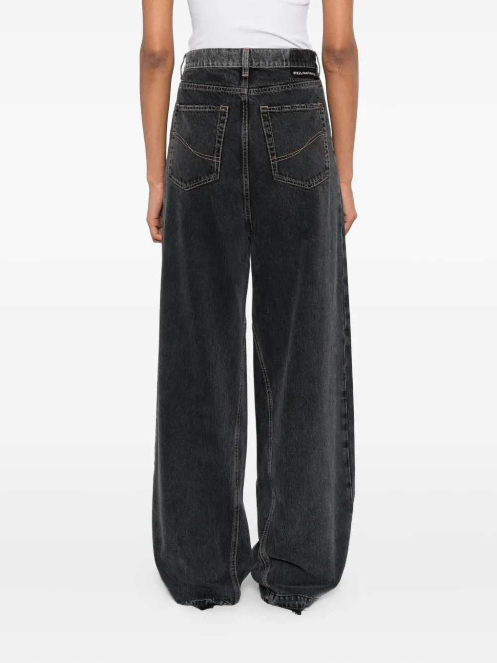Stella McCartney tonal panelled jeans Zwart