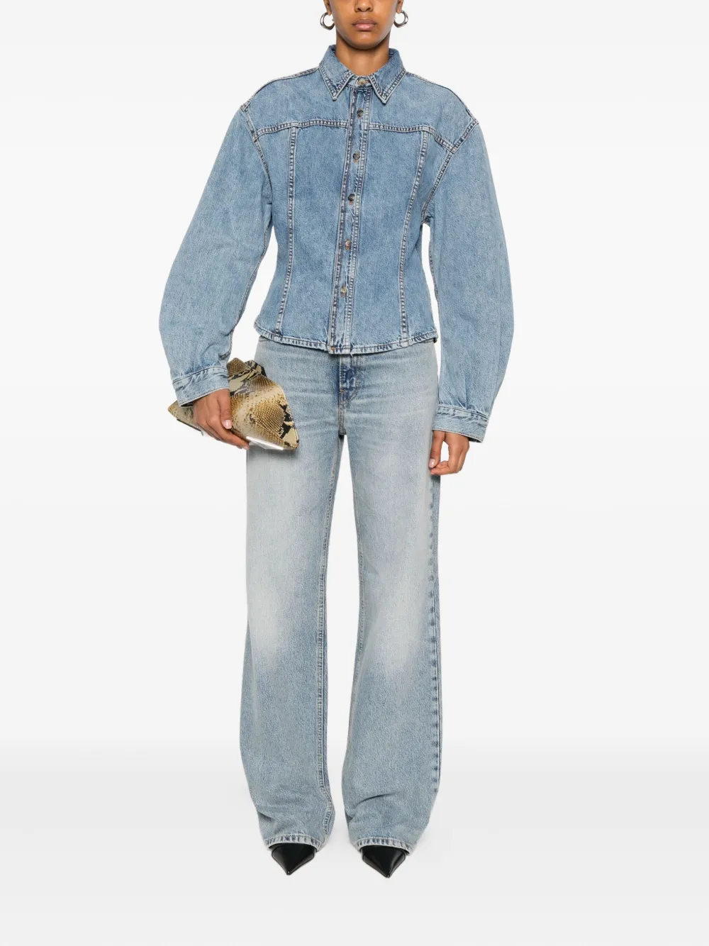 Haikure button-up denim jacket | Denim Jackets | Image 2