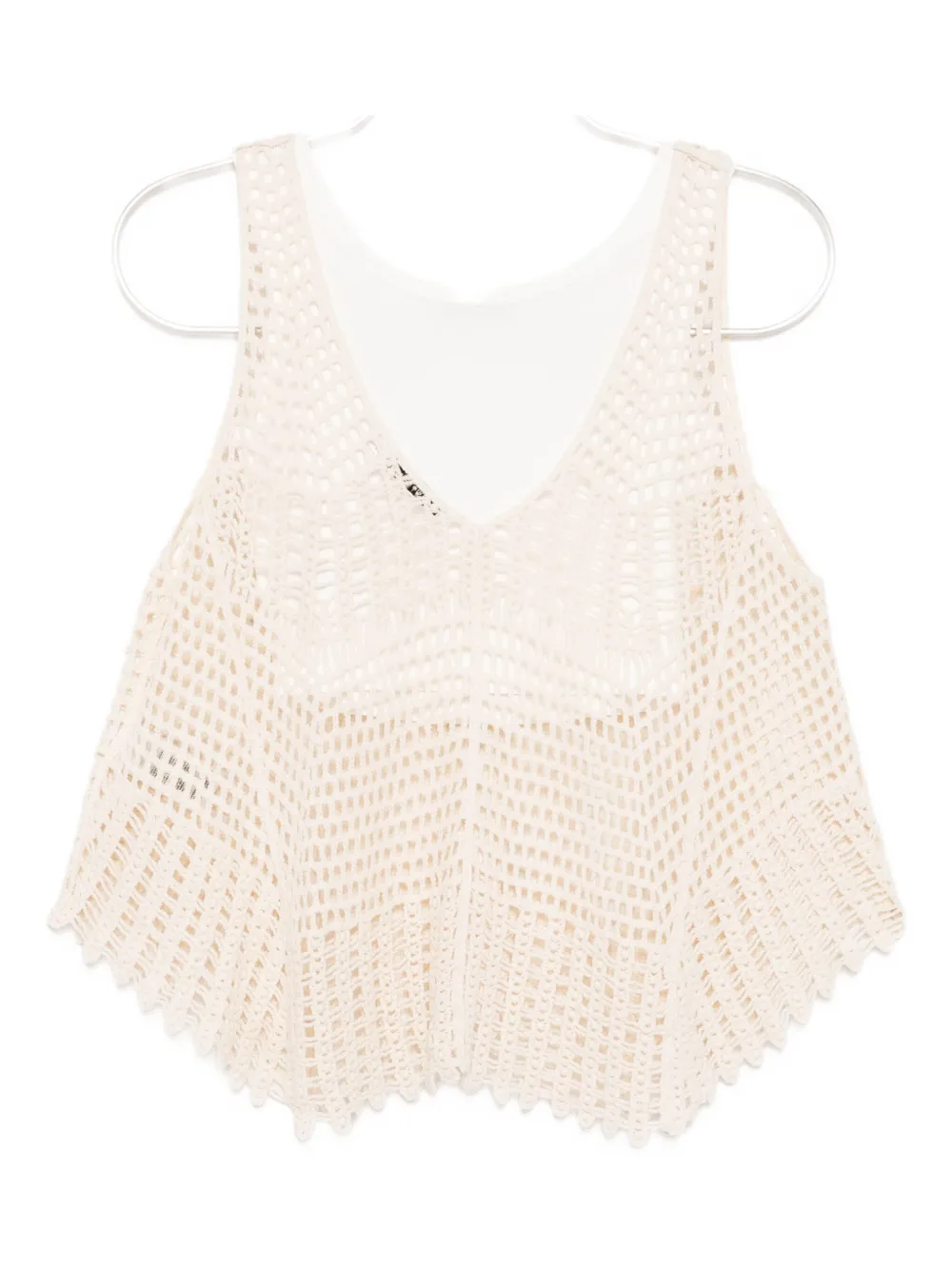 b+ab Gehaakte tanktop Beige