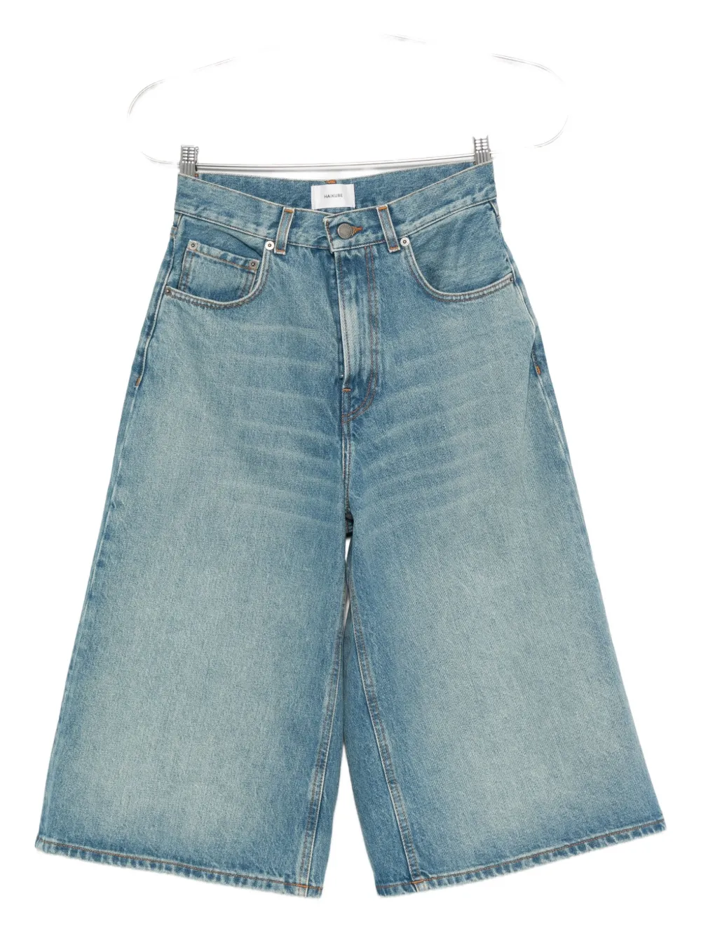 Haikure cotton denim shorts Blauw