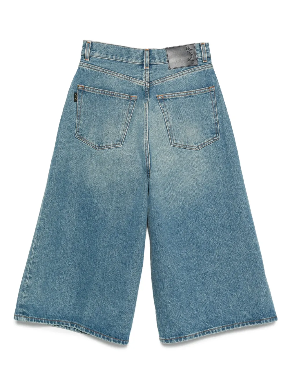 Haikure cotton denim shorts Blauw