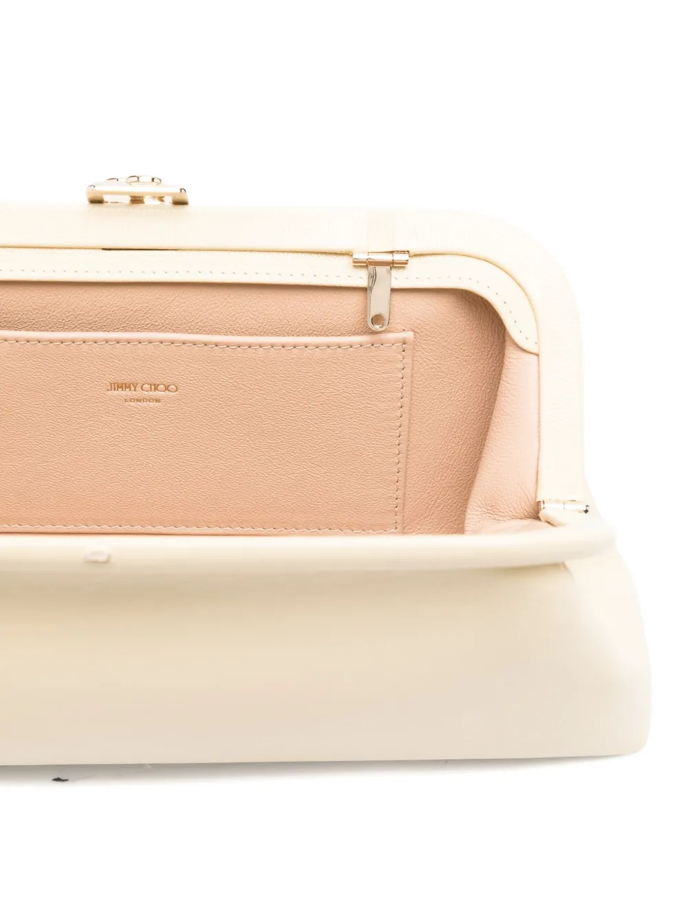 Jimmy Choo Skylar clutch met ketting Beige