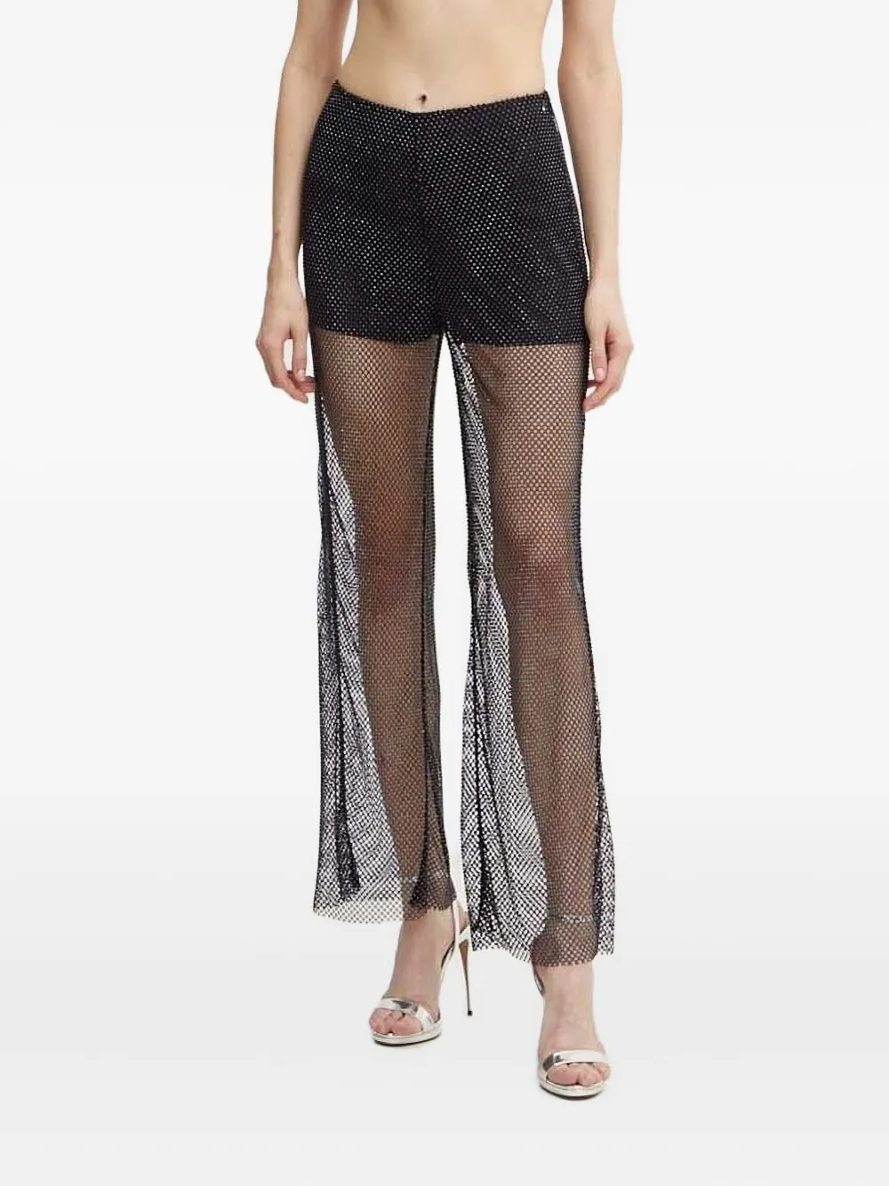 Custommade Petra beaded mesh trousers | Black | Image 1