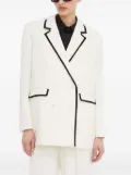 Custommade double-breasted piped-trim blazer - White