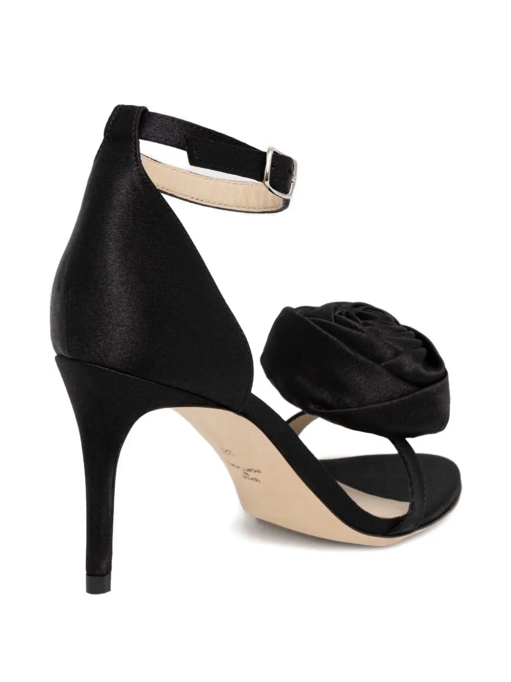Custommade Sandalen met roos hak Zwart