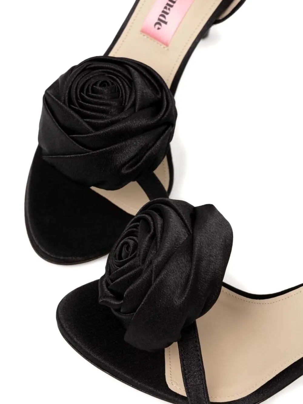 Custommade Sandalen met roos hak Zwart