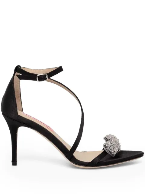 Custommade 85mm crystal-embellished satin pumps