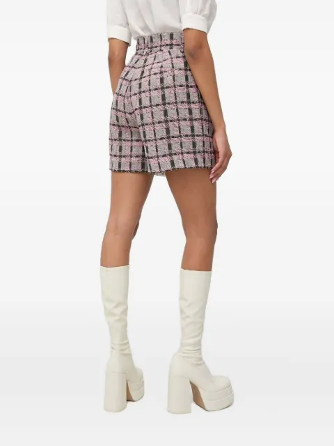 Custommade pearl-embellished check shorts