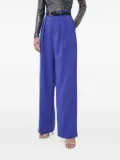 Custommade pleated-front jewel-button trousers - Blue
