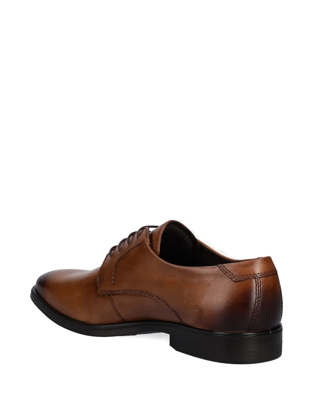 ECCO leather lace-up derby shoes Brown