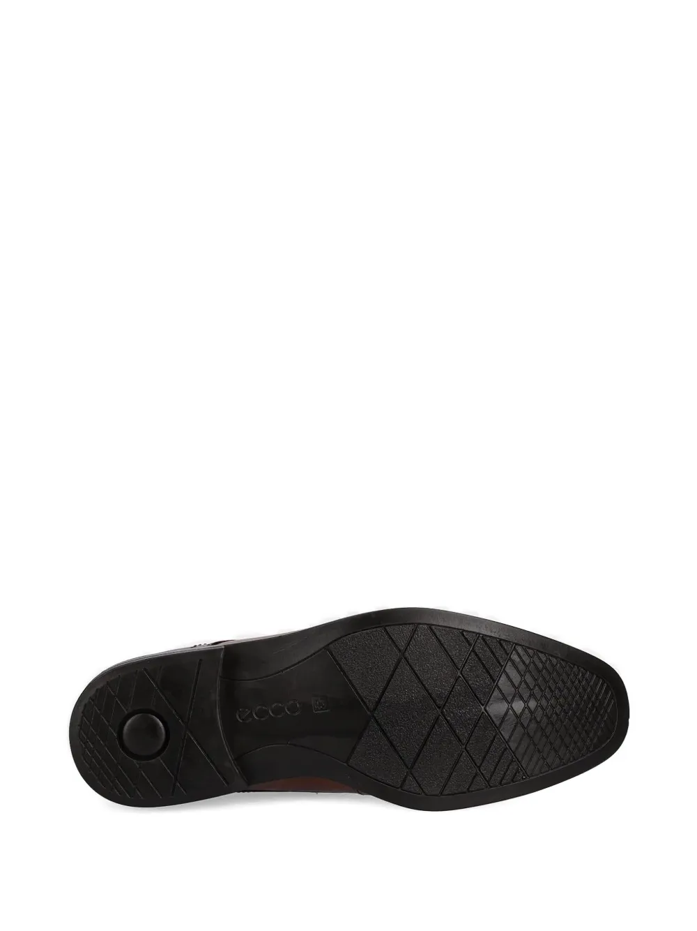 ECCO leather lace-up derby shoes Brown