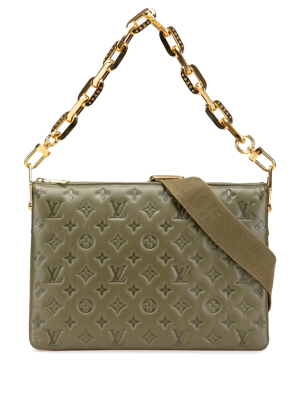 Louis Vuitton Pre-Owned 2021-2025 Monogram Embossed Puffy Lambskin Coussin MM satchel | Brown | Image 1