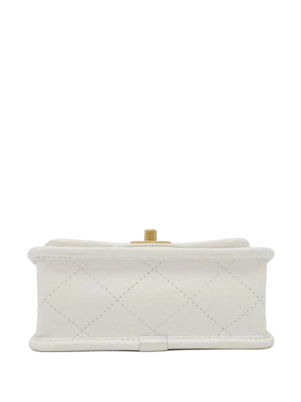 Pre-owned Chanel 2021-2025 Mini Caviar School Memory Top Handle Flap Satchel