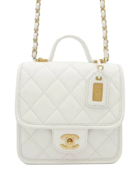 CHANEL Pre-Owned 2021-2025 Mini Caviar School Memory Top Handle Flap satchel