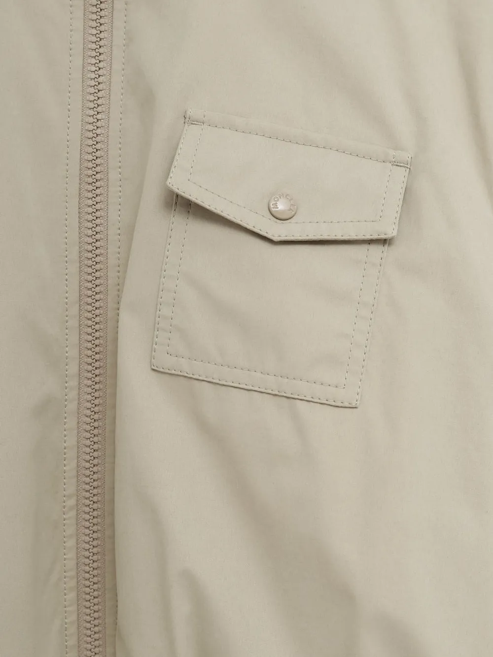 Moncler zip-fastening banded jacket Beige