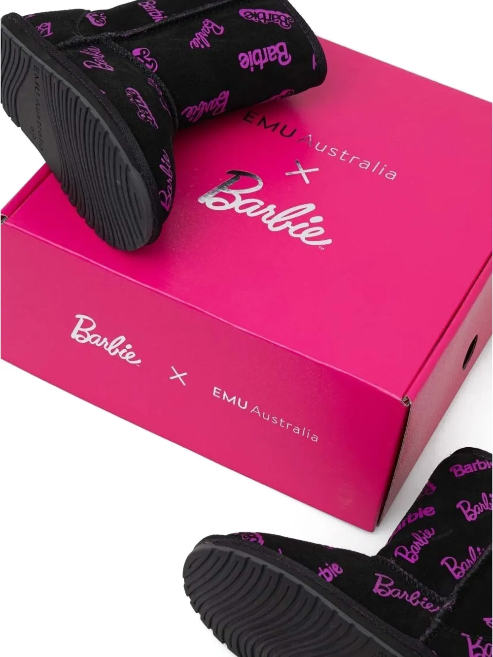 Emu Barbie Logo Boots In Black