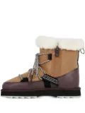 EMU AUSTRALIA Blurred lace-up shearling boots - Brown