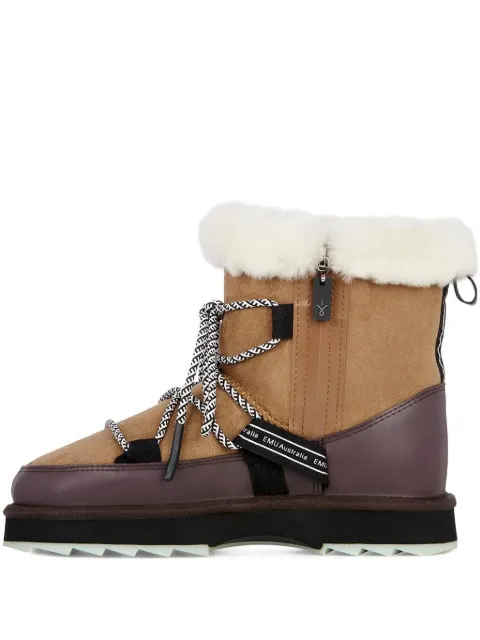 EMU AUSTRALIA Blurred lace-up shearling boots