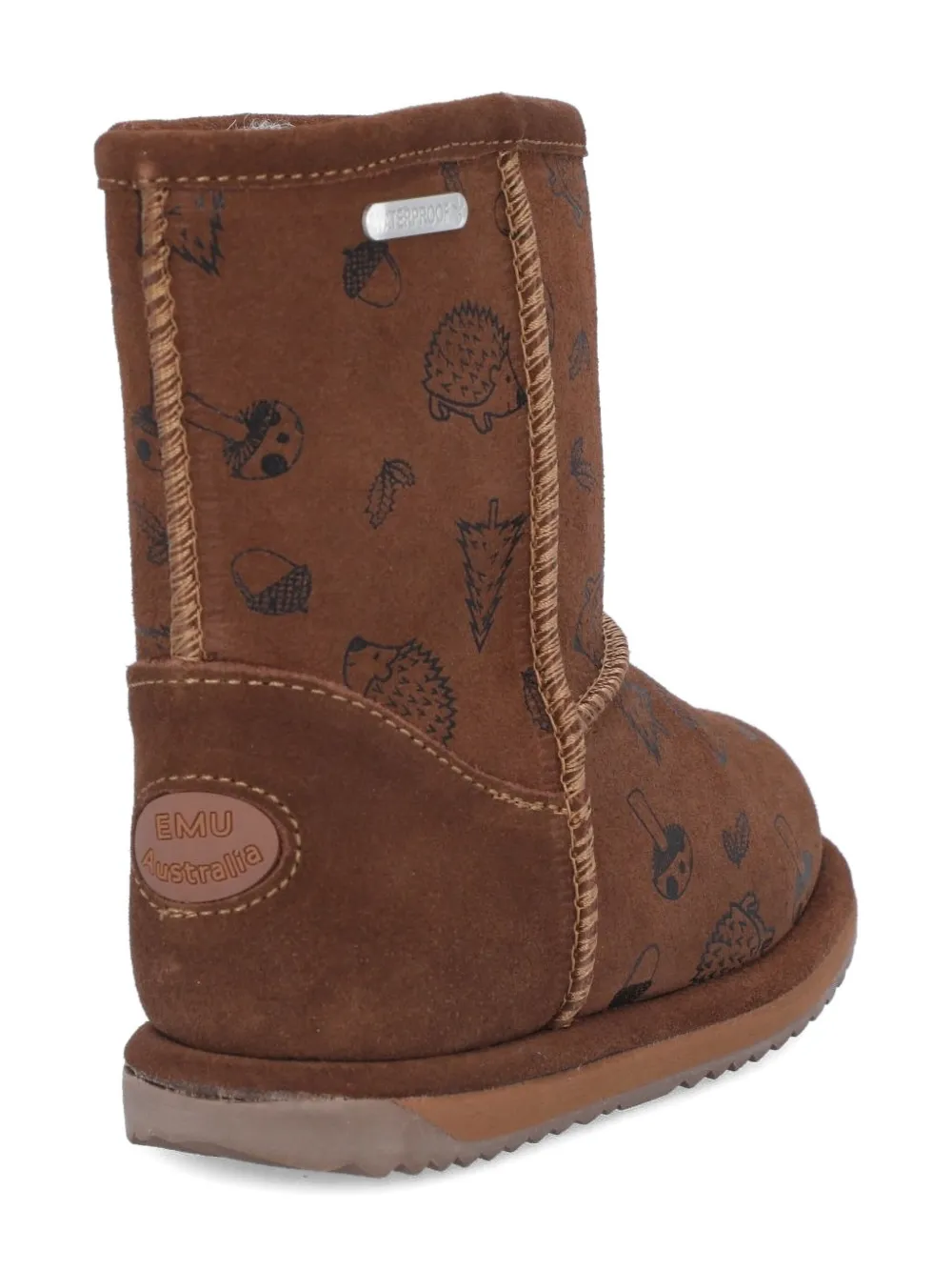 Emu Kids woodland-print boots Brown