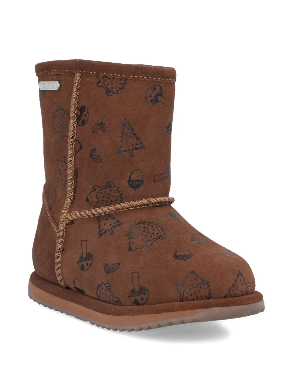 Emu Kids woodland-print boots Brown