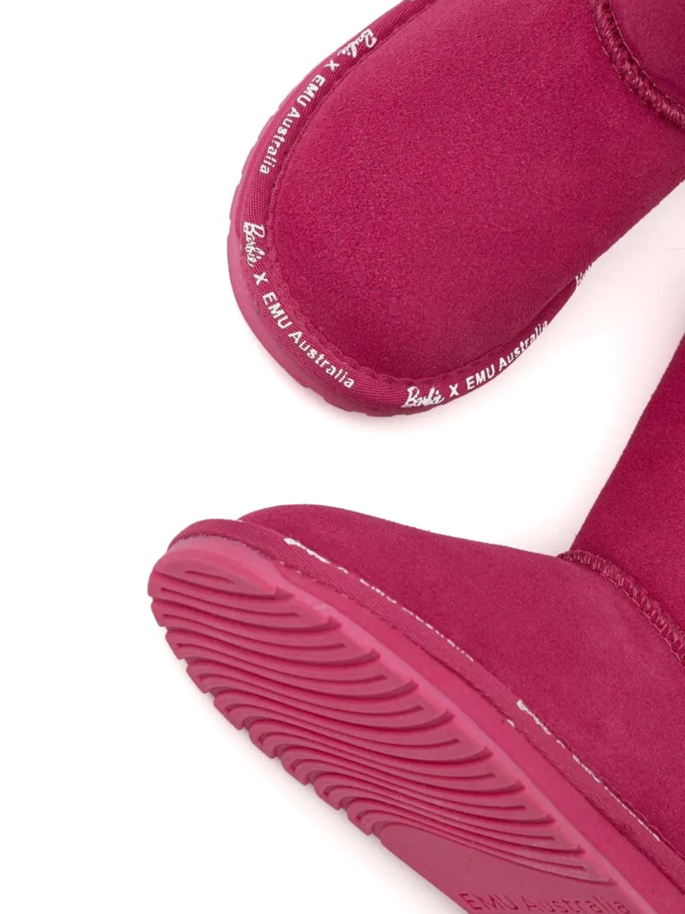 Emu Logo Trim Boots In Pink