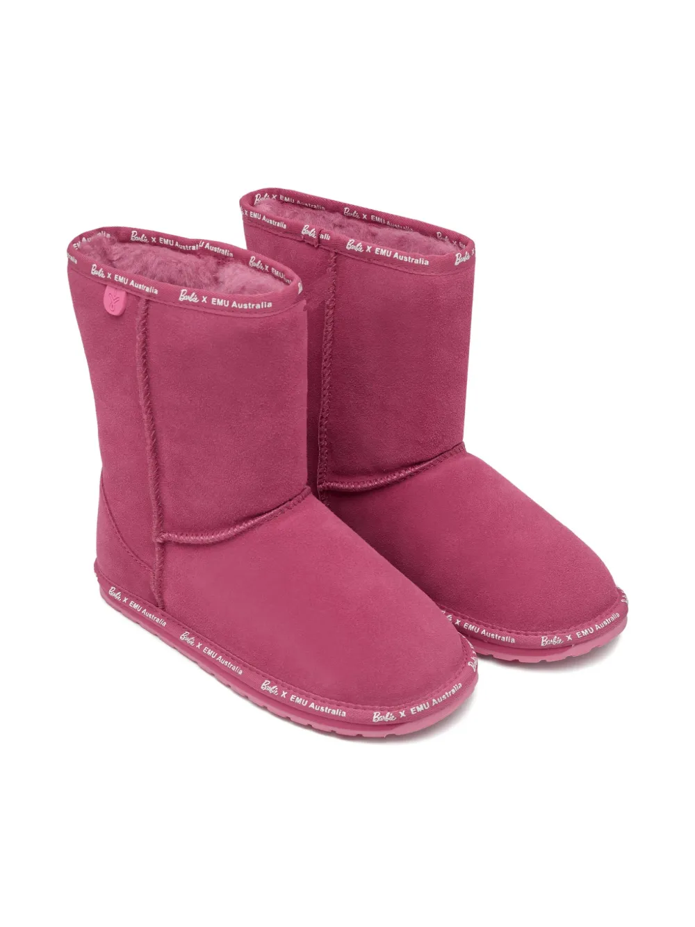  Emu Kids Logo Trim Boots - Pink 