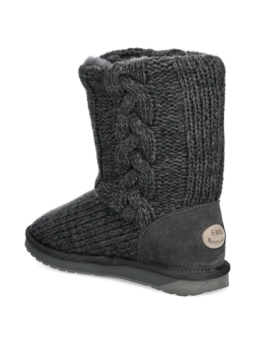 EMU AUSTRALIA cable-knit lined boots Grey