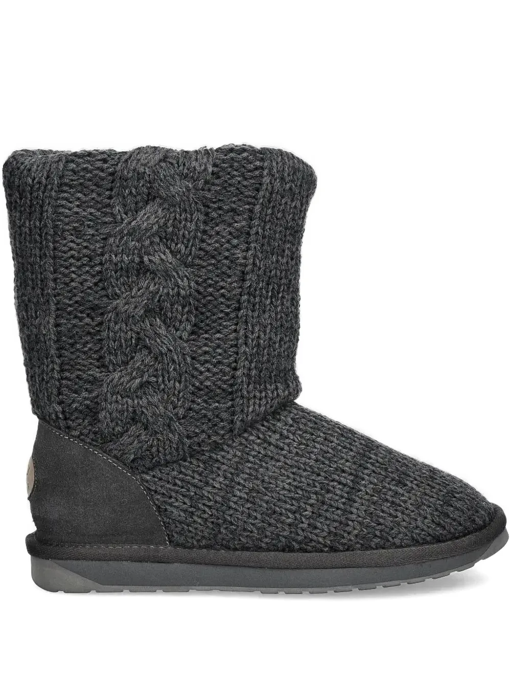 Emu Australia Cable-knit Lined Boots In Gray