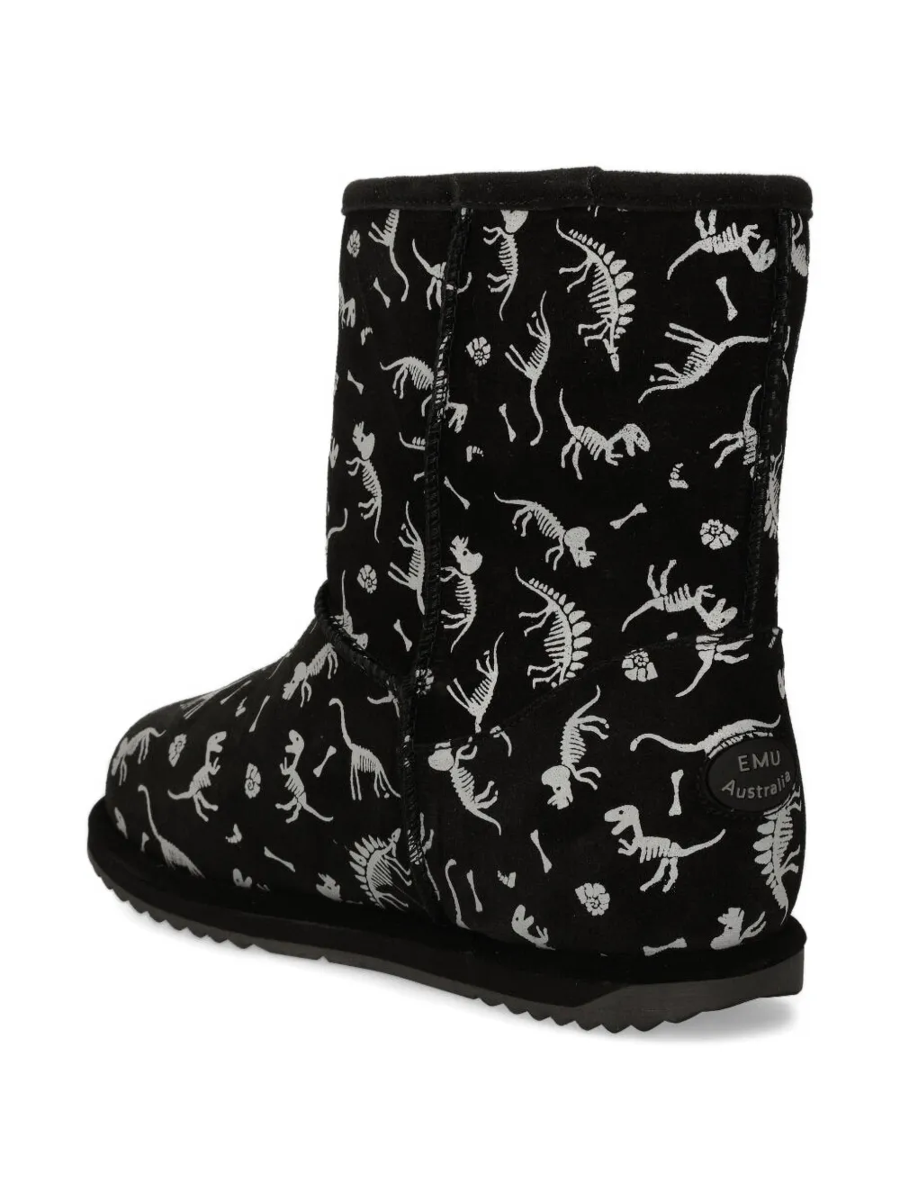 Emu Dinosaur-print Boots In Black