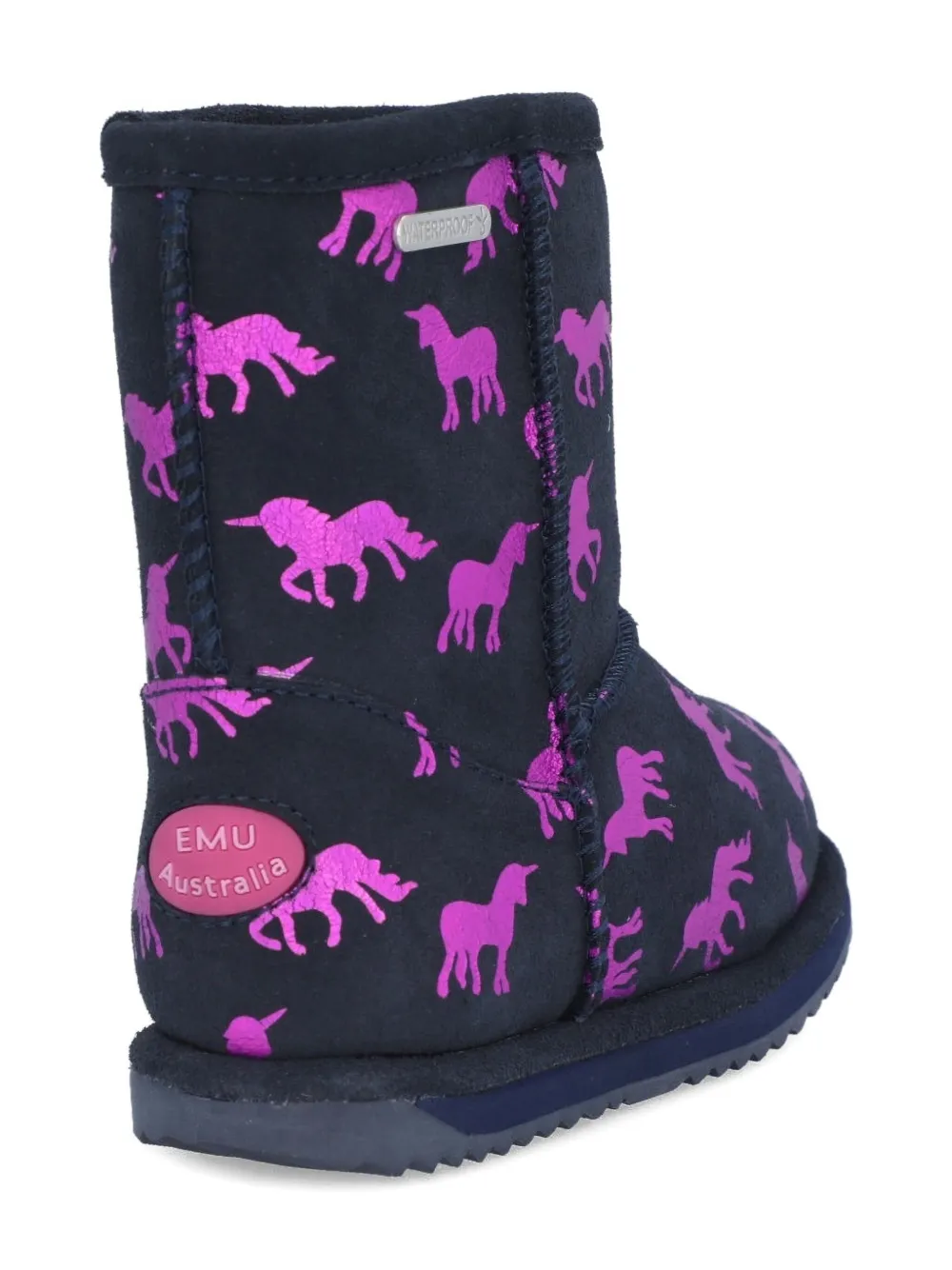 Emu Kids Rainbow Unicorn slip-on boots Blue
